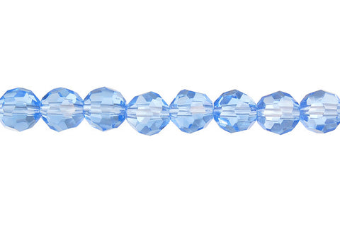 Chinese Crystal (Aqua) Faceted Round