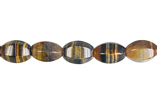 Tiger Eye (Yellow and Blue) Hexagon Rice Beads