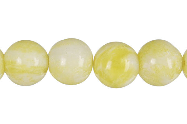 Lemon Jade Round Beads