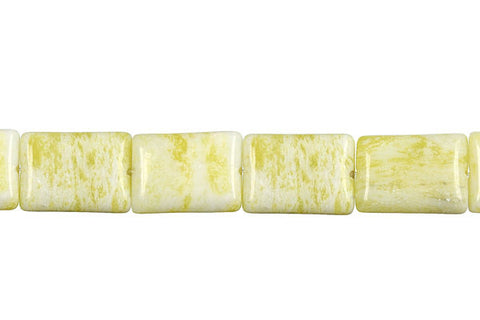 Lemon Jade Flat Rectangle Beads