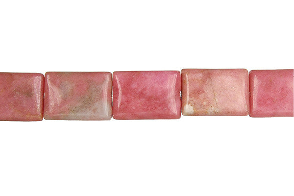 Rhodonite Flat Rectangle Beads
