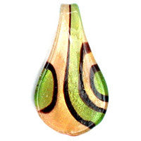 Pendant Murano Foil Glass Smooth Leaf (702)