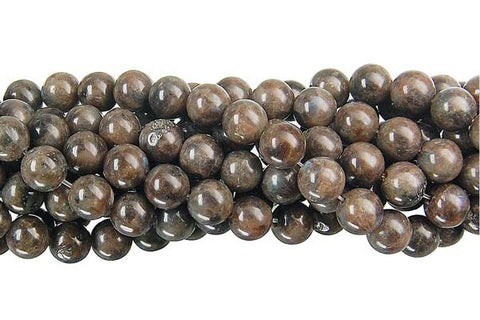 Gray Larvikite Round Beads