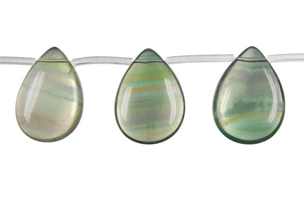 Fluorite (A) Flat Briolette Beads