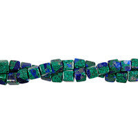 Azurite-Malachite Cube Beads
