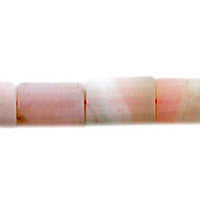 Pink Opal Puffy Rectangle Beads