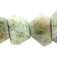 Aquamarine Faceted Slab (Side Drilled) Beads