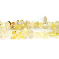 Yellow Rutilated Quartz Chips Beads