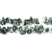 Black Rutilated Quartz Chips Beads