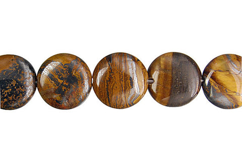 Tiger Iron (AAA) Coin Beads
