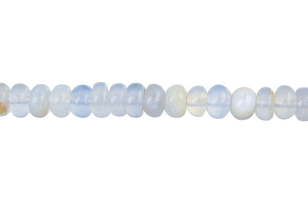 Blue Chalcedony Rondelle Beads