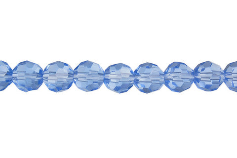 Chinese Crystal (Aqua) Faceted Round (Micro Faceted)