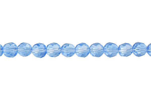 Chinese Crystal (Aqua) Faceted Round