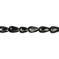 Black Onyx (AAA) Faceted Briolette (Vertical Drilled) Beads
