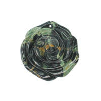 Pendant Kambaba Jasper Carved Rose