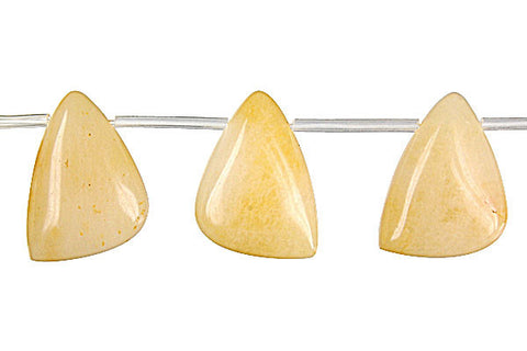 Yellow Jade Triangle Beads