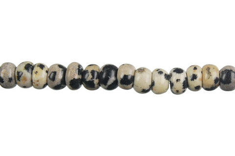 Dalmatian Jasper Rondelle Beads