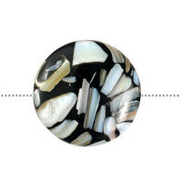 Shell (Black & White) Coin Beads