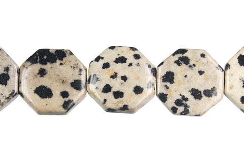 Dalmatian Jasper Octagon Beads