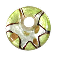 Pendant Murano Foil Glass Donut Top Hole (04)
