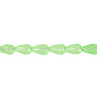 Light Green Jade Quartz Faceted Briolette (Vertical Drilled)