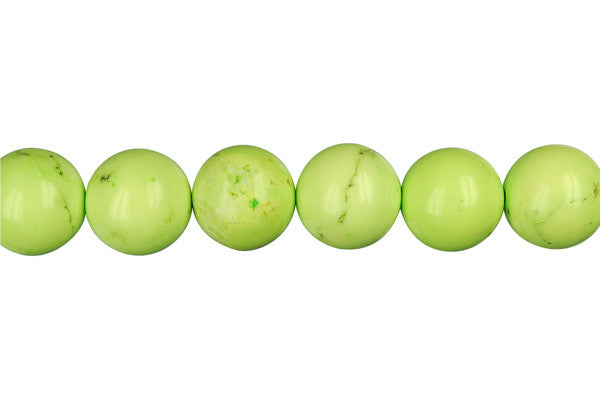 Howlite (Apple Green) Round Beads