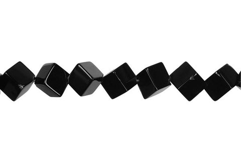 Black Onyx Cube (Corner Drilled) Beads