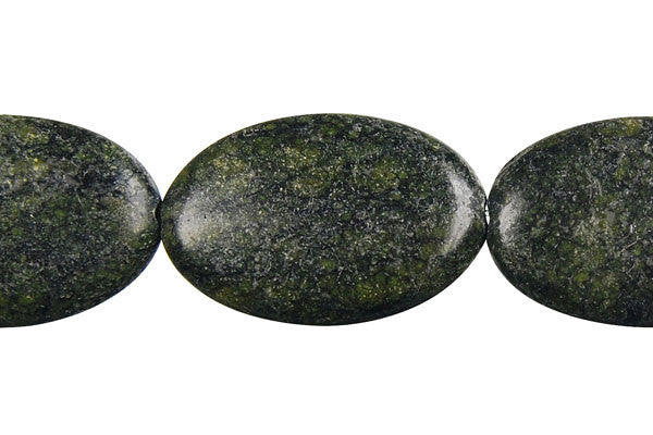Russian Serpentine Flat Oval Beads