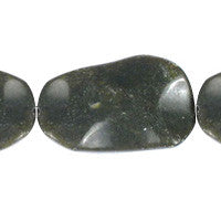 Olive Jade (Dark) Wavy Irregular Beads