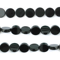 Black Onyx (AAA) Coin Beads
