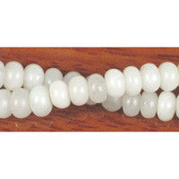 White Marble Rondelle Beads