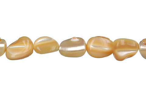 Shell (Natural MOP) Tooth Nugget Beads