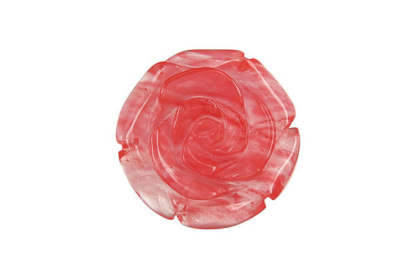 Pendant Cherry Quartz Carved Rose