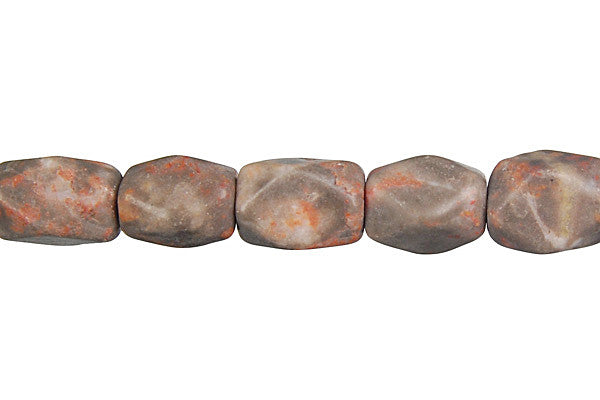 Sunset Jasper Faceted Nugget Beads
