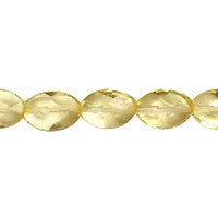 Champagn Quartz Faceted Flat Oval