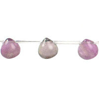 Fluorite (AA) Heart Briolette Beads