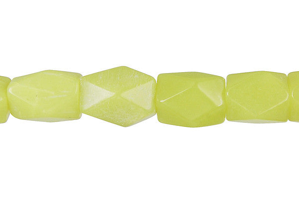 Olive Jade (Light) Faceted Nugget Beads