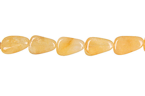 Yellow Jade Tooth Nugget Beads