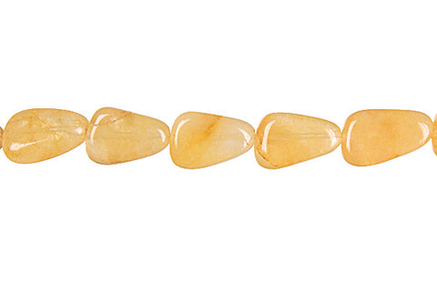 Yellow Jade Tooth Nugget Beads