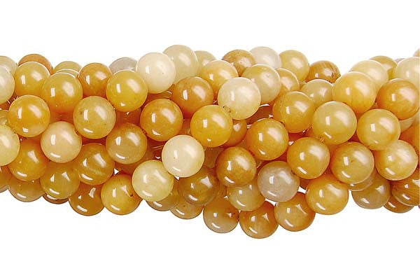 Yellow Jade Round Beads