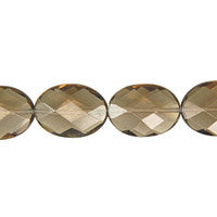 Smoky Quartz Faceted Flat Oval