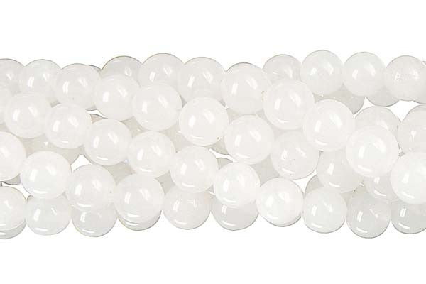 White Marble Round Beads