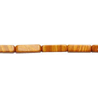 Wood Jasper Square Tube Beads
