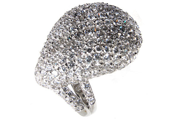 Sterling Silver CZ Paved Ring Style (la21)