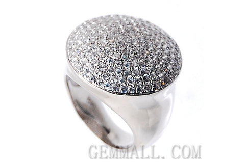 Sterling Silver CZ Micro-Paved Ring Style (rha0001)