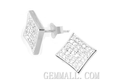 Sterling Silver CZ Paved Earrings Style (rhe0032)
