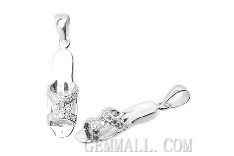 Sterling Silver CZ Paved Pendant Style (rhp0044), Sandal