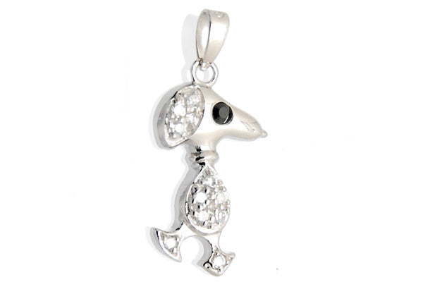 Sterling Silver CZ Paved Pendant Style (zy113), Puppy