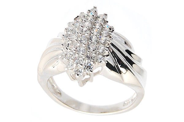 Sterling Silver CZ Paved Ring Style (zy191)
