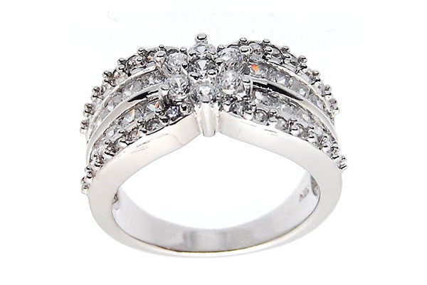 Sterling Silver CZ Paved Ring Style (zy275)